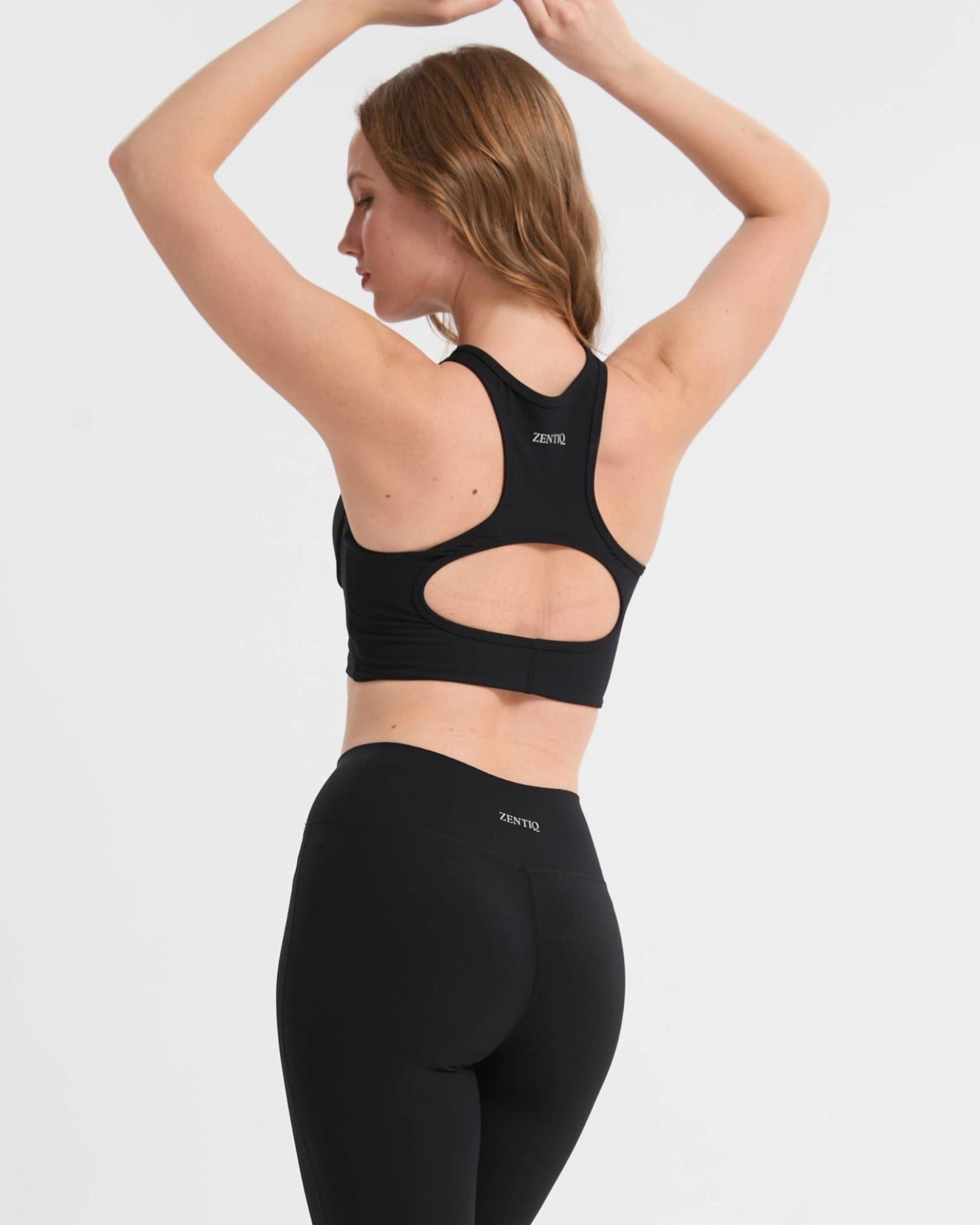 schwarzes Sportset Sporttanktop hinten