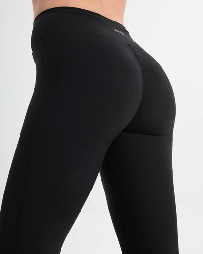 scrunch keggings schwarz geriptt bootcut