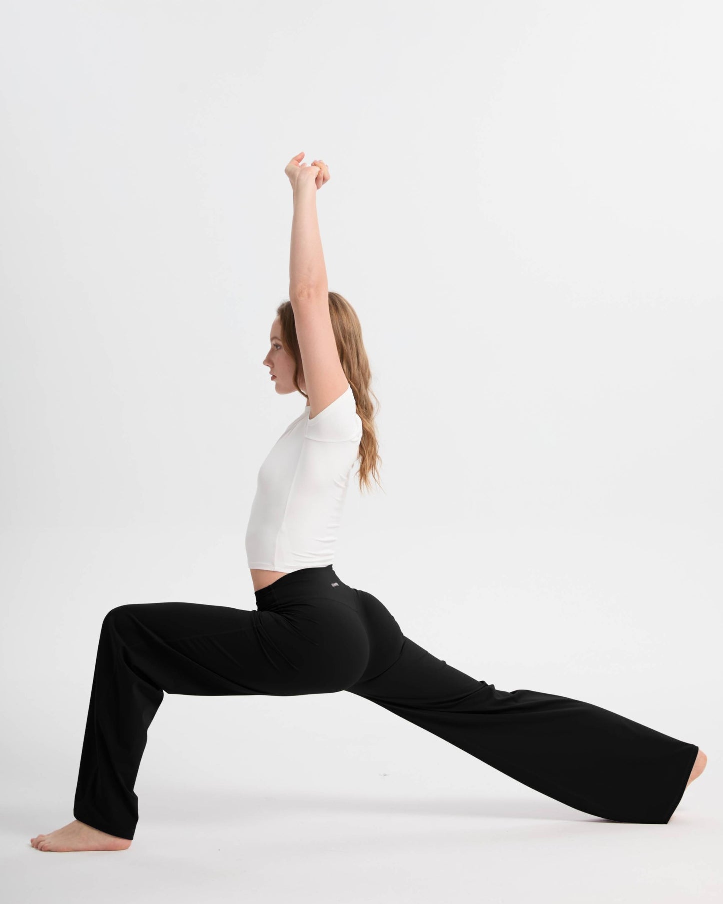 Wide Leg Yoga & Lounge Hose – relaxed fit, schwarz