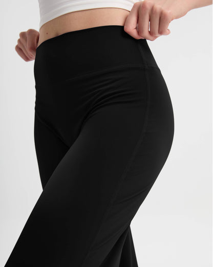 Wide Leg Yoga & Lounge Hose – relaxed fit, schwarz