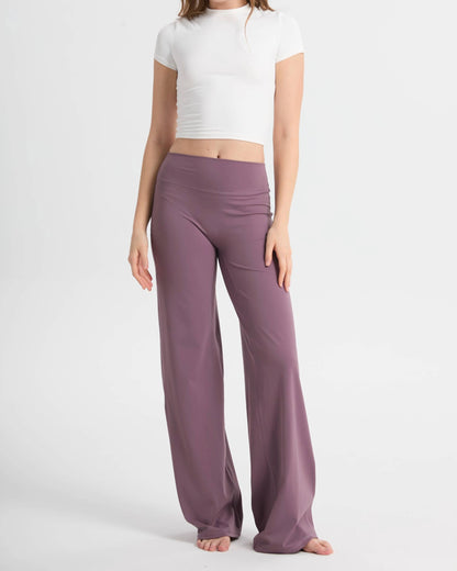 ZENTIQ Lounge Hose Lavendel – gerade geschnittene Yoga Hose für Damen.