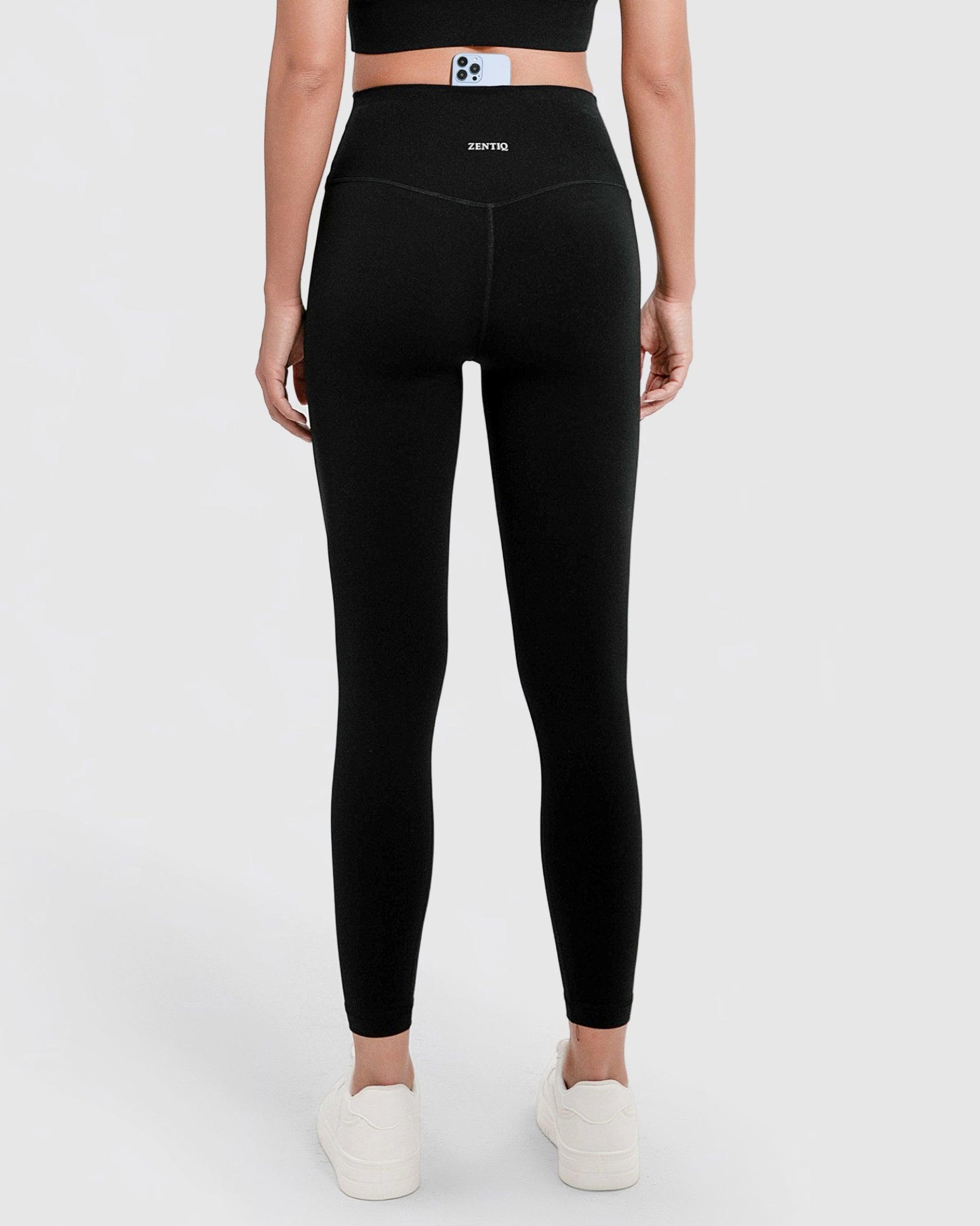 leggings mit versteckte Tasche Handy Schlüssel hinten 